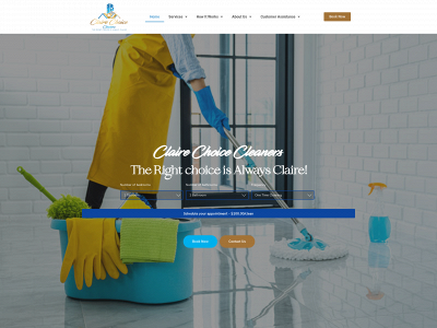 clairechoicecleaners.com snapshot