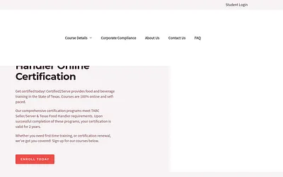 certified2serve.com snapshot