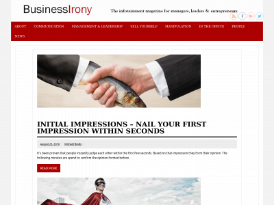 businessirony.com snapshot