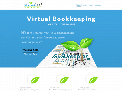 springleafbookkeeping.com snapshot