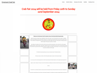 egremontcrabfair.com snapshot