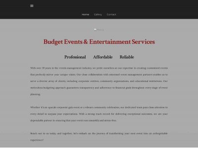 www.budgetevents.sg snapshot