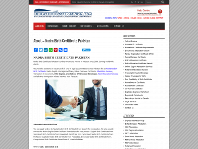 birthcertificatepakistan.com snapshot
