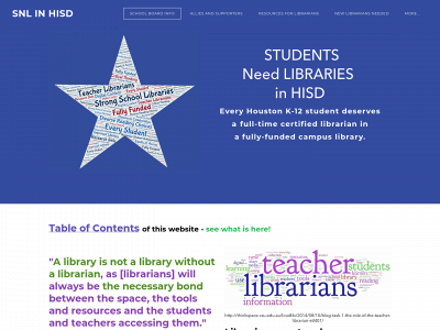 www.studentsneedlibrariesinhisd.org snapshot
