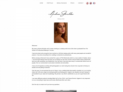 makeupandrea.dk snapshot