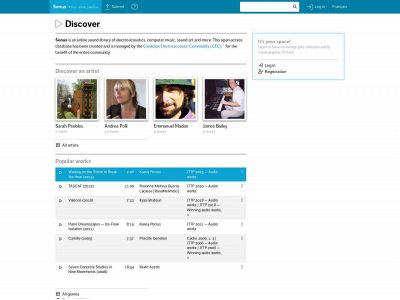 electroacoustic.ca snapshot