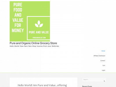 pureandvalue.com snapshot