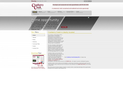 cranberrycreek.org snapshot