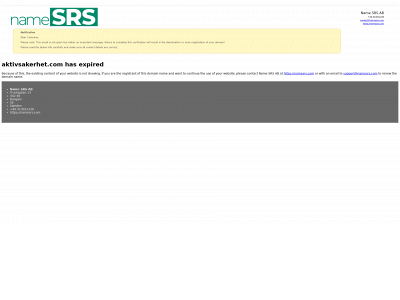 aktivsakerhet.com snapshot
