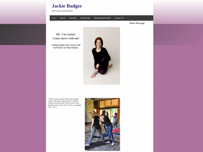 jackiebadger.com snapshot