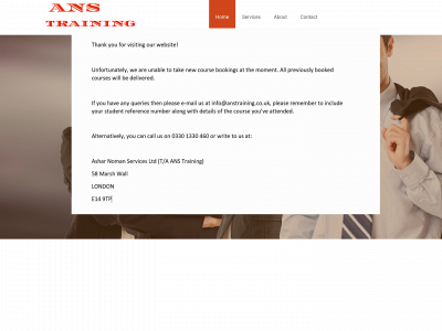 anstraining.co.uk snapshot