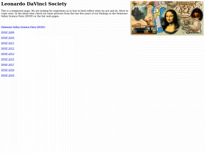 davincisociety.net snapshot
