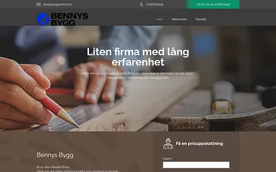 bennysbygg.se snapshot