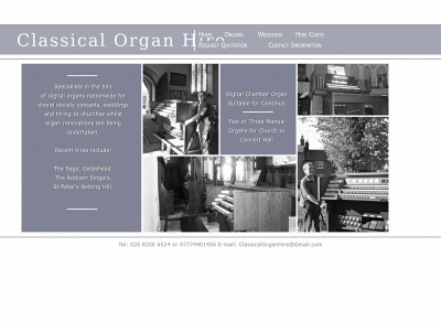 classicalorganhire.com snapshot