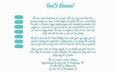 tealskennel.com snapshot