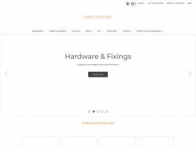 costlessdiy.co.uk snapshot
