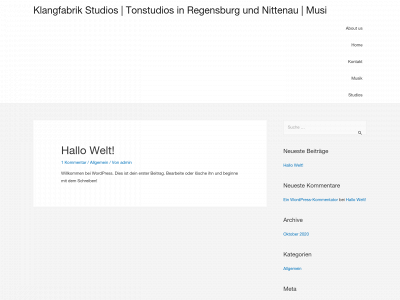 klangfabrik-studios.de snapshot