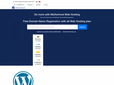 motherhost.in snapshot