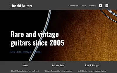 lindahlguitars.com snapshot