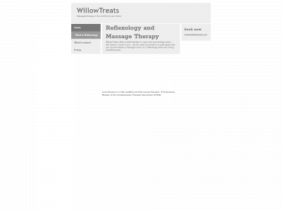 willowtreats.co.uk snapshot
