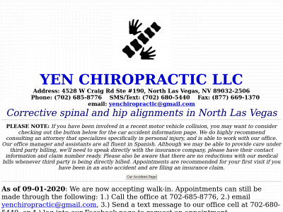 chiropractorlasvegas-yenchiropractic.com snapshot