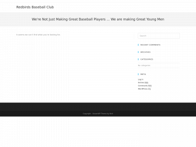redbirdsbaseballclub.com snapshot