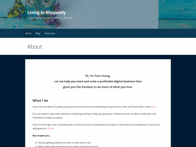livinginrhapsody.com snapshot