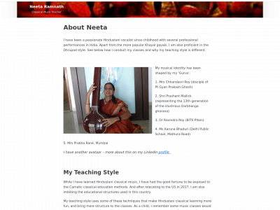neetaramnath.com snapshot