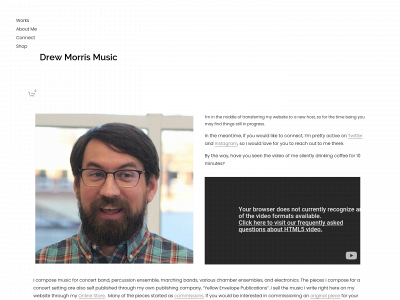 drewmorrismusic.com snapshot