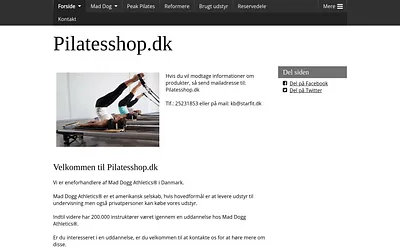 pilatesshop.dk snapshot