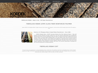 fiberglassrebar.us snapshot