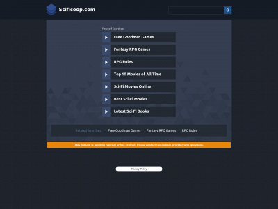 scificoop.com snapshot