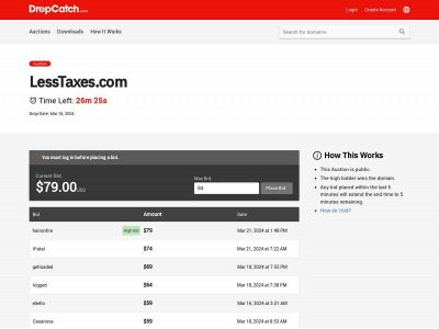 lesstaxes.com snapshot
