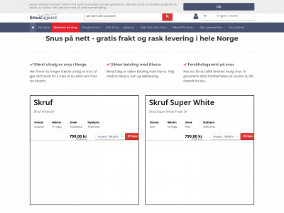 snuslageret.no snapshot