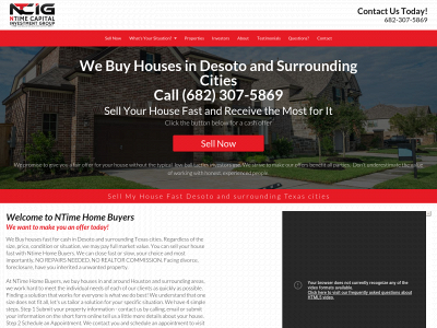 ntimehomebuyers.com snapshot