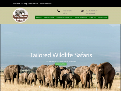 deepforestsafaris.com snapshot