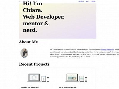 chiaracodes.com snapshot