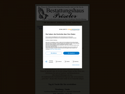 bestattungshaus-proeseler.de snapshot