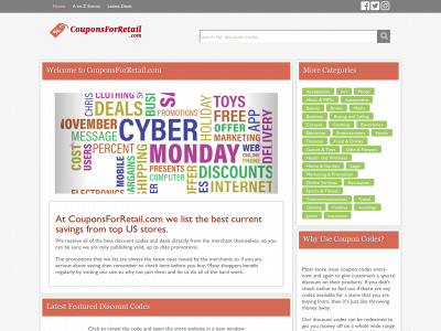 couponsforretail.com snapshot