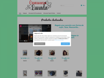 creacioneslunada.com snapshot