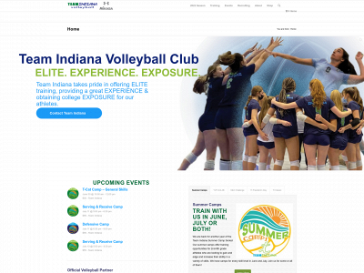 teamindianavolleyball.com snapshot