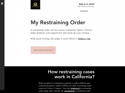 myrestrainingorder.com snapshot