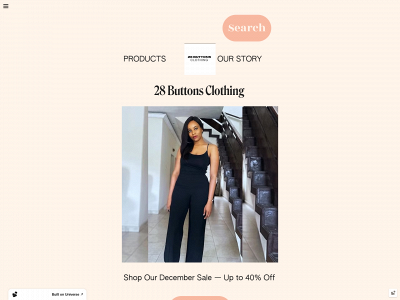 28buttonsclothing.com snapshot