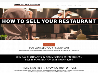 howtosellyourrestaurant.com snapshot