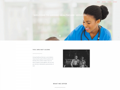 arisinghealthcareservices.com snapshot