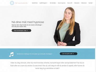 dinhypnoseklinikk.no snapshot
