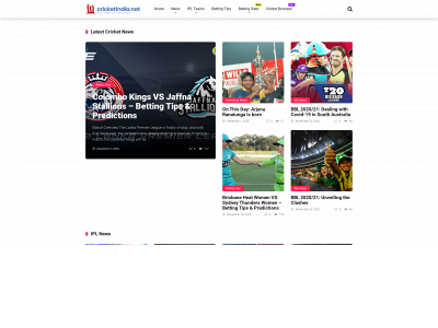 cricketindia.net snapshot