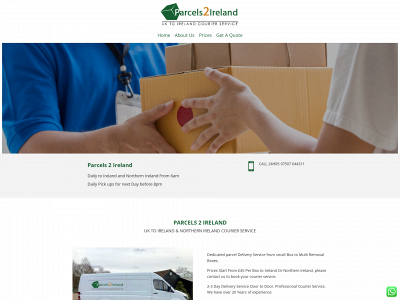parcels2ireland.co.uk snapshot