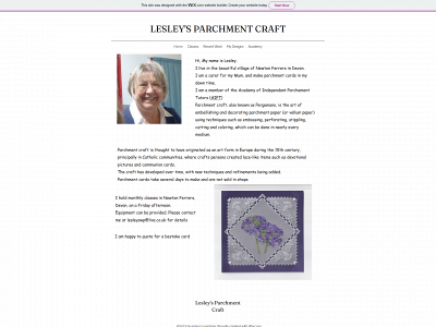 lesleysparchmentcards.co.uk snapshot