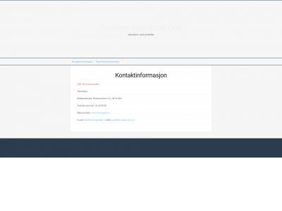 tannlegedahl.no snapshot